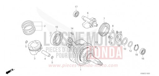 VILEBREQUIN/PISTON CBF125NAR de 2024